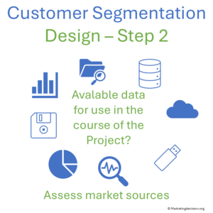 customer segmentation step 2 - Determine available data related to segmentation study to save time and efforts