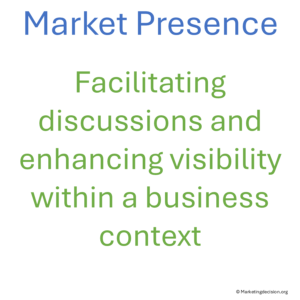 market presence facilitate discussions and increase visibility in business context 