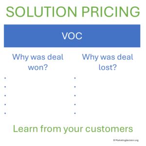 Graphic explaining customer decision drivers in won/lost deals
