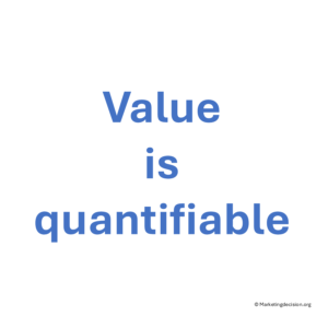 value is quantifiable